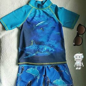 Boy Toddler Matching swim set, size 3T